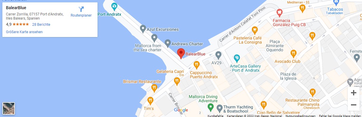 BalearBlue Charter – Carrer Zorilla -Port d’Andratx